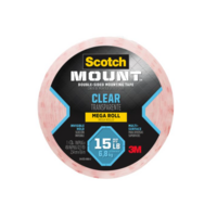 Scotch 3M Double Sided Mounting Tape Clear 15lb 2.5m x 11.4m