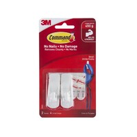Command Small Hooks White x 2 (17002)