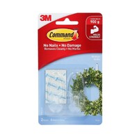 Command Medium Hooks Clear x 2 (17091CLR)