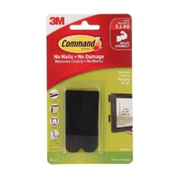 Command Medium Picture Hanging Strips Black x 4 (17201BLK)