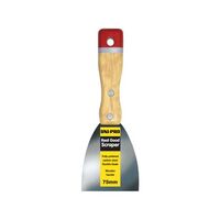 Uni-Pro Carbon Steel Flexible Scraper Wooden Handle 75mm